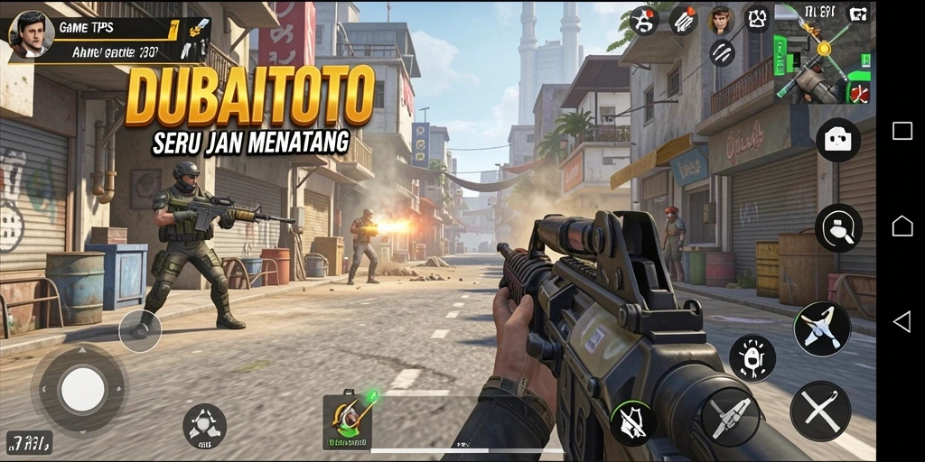Screenshot menampilkan intensitas pertempuran dalam DUBAITOTO.