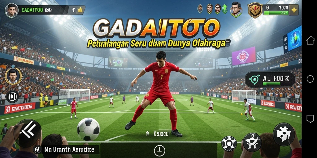 Screenshot GADAITOTO menampilkan aksi seru dalam pertandingan olahraga.