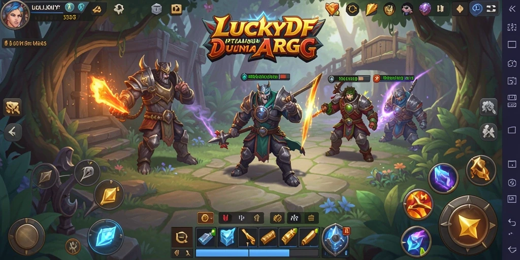 Tampilan gameplay LUCKYDF yang menegangkan dan menawan.