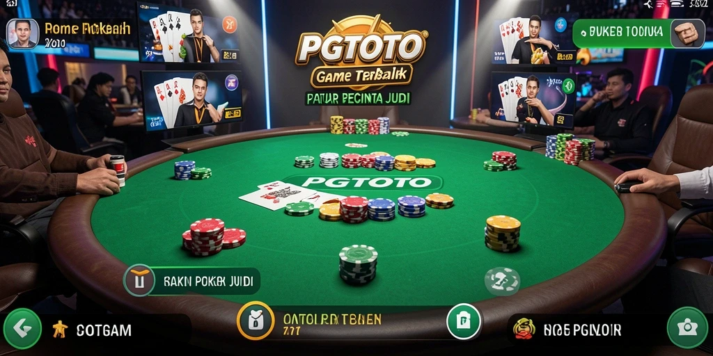 Tampilan gameplay PGTOTO dengan suasana Poker yang mendebarkan.